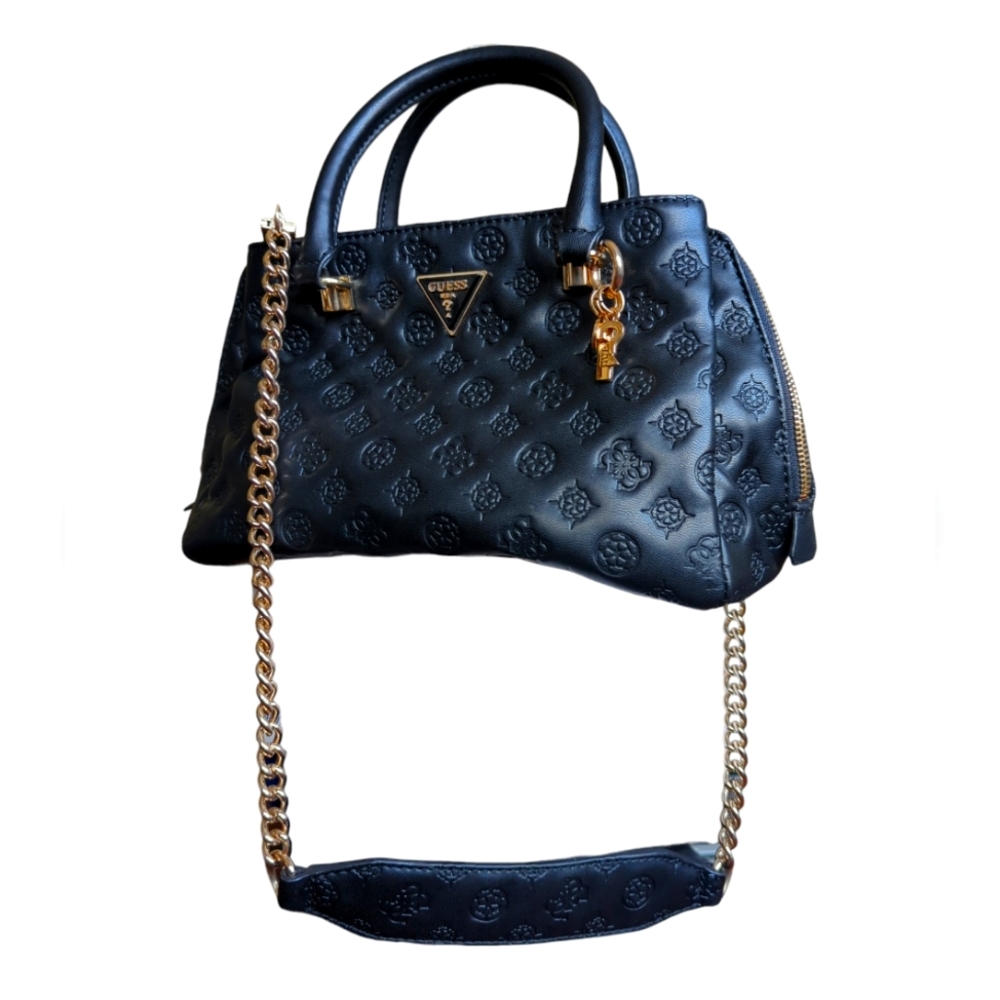 #49 - GUESS USA Black & Gold Handbag